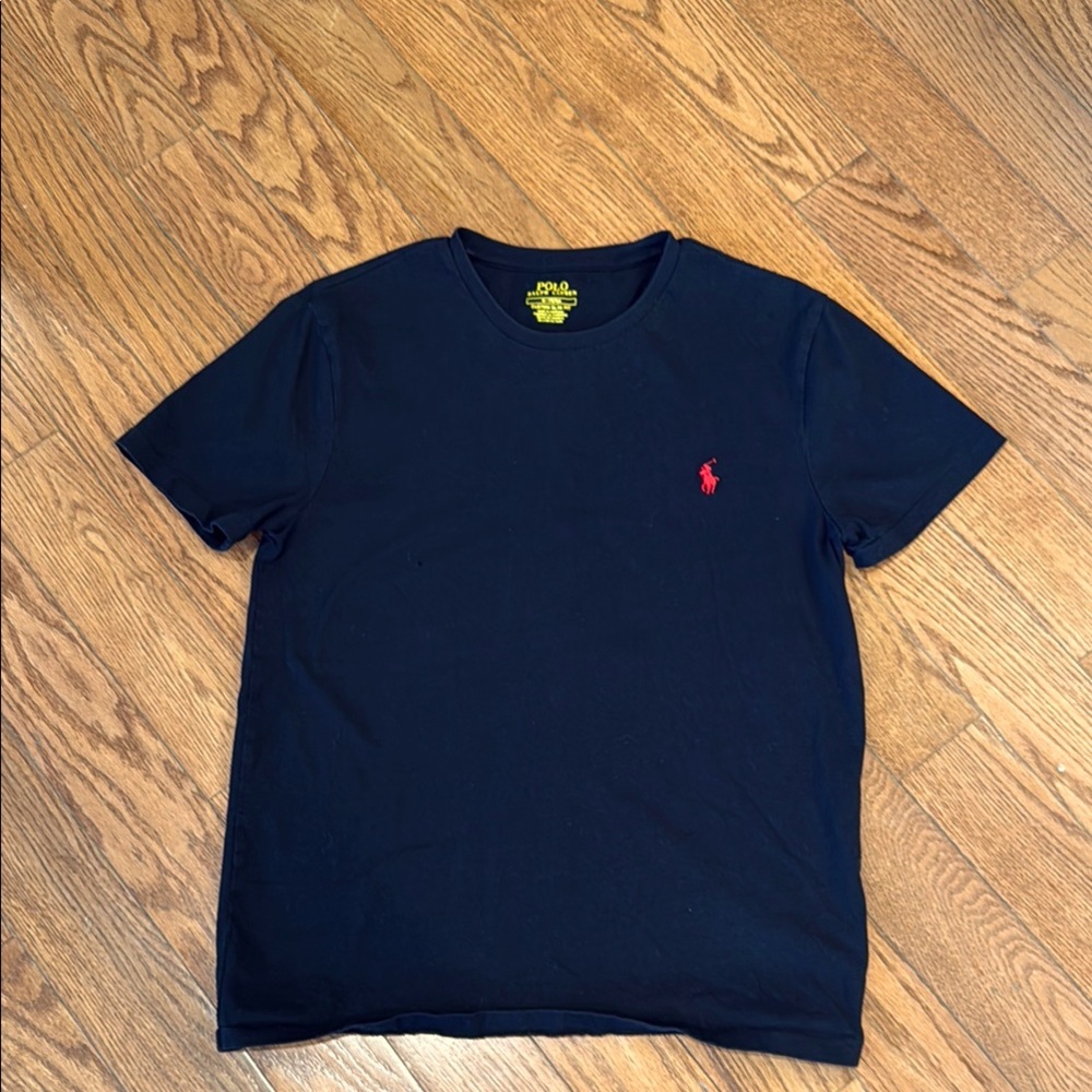 Polo by Ralph Lauren Black Short Sleeve Tee • Medium Custom Slim Fit